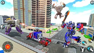 Optimus Prime Robot Action Car Game 2021 Robot Transform Truck Transportation  Android Gameplay [upl. by Hyozo]