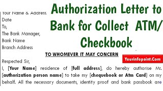 Authorization Letter for Bank Manager  Sample of Authority Letter [upl. by Ahsenet92]