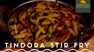 Recipe 21  Tindora fry recipe  Kundru ki sabzi  Dondakaya fry  Dondakaya Vepudu [upl. by Tesil]