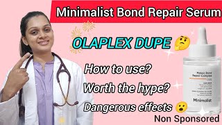 Minimalist Bond Repair Serum reviewMaleic bond repair complex தமிழ்Doctors review nonsponsored [upl. by Zsamot]