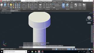 AutoCAD Tutorial Bolt and Thread [upl. by Yeltneb]