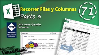 Recorrer Filas y Columnas Parte 3  VBA Excel 2013 71 [upl. by Ecenaj]