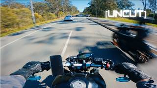 UNCUT Outback Sends  YAMAHA MT09 AKRAPOVIC  QUICKSHIFTER 4K [upl. by Nerad]