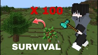 THIS IS HOW I PLANTED 100 SAPLINGS IN MINECRAFT SURVIVAL [upl. by Adorl]