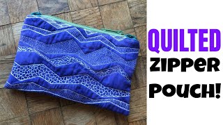 How to Sew a Quilted Zippered Pouch  Sewing Tutorial with Leah Day [upl. by Daniela796]