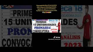 BECA 18  2024 PRONABEC 10000 BECAS CLASES GRATUITAS [upl. by Ing26]