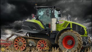 Der erste vollgefederte Halbraupentraktor  CLAAS AXION 960 TERRA TRAC in der Bodenbearbeitung 2021 [upl. by Schreck]