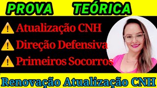 Renovação Atualização CNH direcao primeiros detran renovação teorico atualização cnh prova [upl. by Herrera]