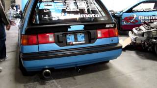 Bisimoto 700whp D16 sohc wagon idle and 2step [upl. by Lirrad]