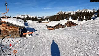 4K Skiing Les Diablerets to Villars and Back  2022 New Years Day Vaud Switzerland GoPro HERO10 [upl. by Yntirb]