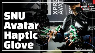 IROS2024 SNUAvatar Haptic Glove Novel Modularized Haptic Glove viaTrigonometric SEA [upl. by Ayanaj436]