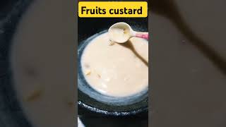 No custard powder  No food colour fruitscustard easyrecipe ytshortsvideo custardrecipe song [upl. by Alakim]