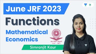 Mathematical Economics  Functions  June JRF 2023  Simranjit Kaur [upl. by Emeric]