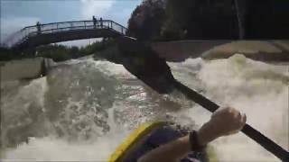 Surfing M Wave at the US National Whitewater Center [upl. by Sclater]