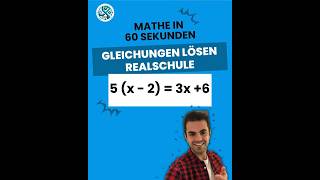 Gleichungen lösen leicht gemacht Mathe für die Realschule 🧮🫶🏻 [upl. by Keviv]