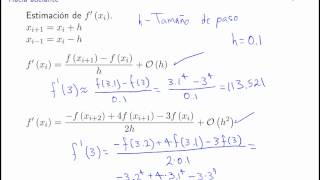 66 Ejemplo de Diferencias Finitas para la Primera Derivada [upl. by Anahcra]