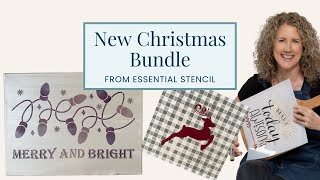 New Christmas Bundle of Stencils from Essential Stencil [upl. by Olympie]