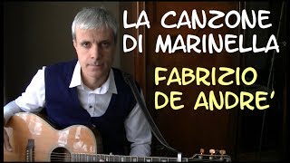 La canzone di marinella accordi  Fabrizio De andrè  Tutorial chitarra [upl. by Sulihpoeht634]