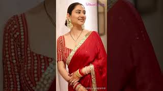 Karwa Chauth 2024 Disha Parmar stuns in red saree [upl. by Assira]