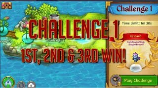 Challenge 1  1st 2nd  3rd Win  Grassy 4  Merge Dragons [upl. by Balduin66]