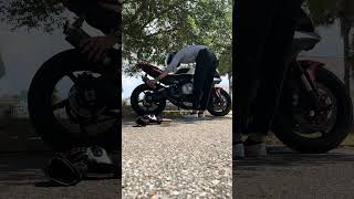 R1 straight pipe vs muffler on comparison [upl. by Relyhs]