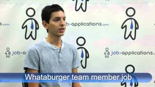 Whataburger Interview  Team Member [upl. by Gnolb]