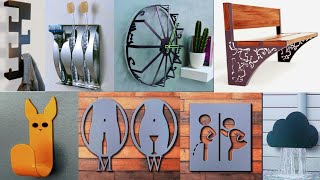 Metal sheet art ideas for home decor  Woden and metal art designs [upl. by Imim]