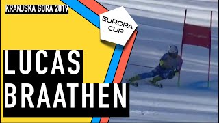 Lucas BRAATHEN  EUROPA CUP GS Kranjska Gora 2019 [upl. by Cram]