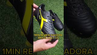 1min ⏰️ review on Diadora Brasil footballboots soccercleats footballasmr footballunboxing [upl. by Aleck]