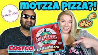 Costco Brew Pub Lotzza Motzza Sausage amp Pepperoni Pizza Review [upl. by Kuebbing]