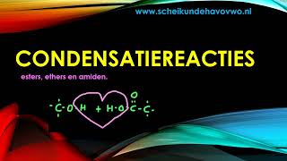 condensatiereacties esters amiden ethers en hydrolyse NOVA HAVO4 VWO4 paragraaf 34 [upl. by Assilaj437]