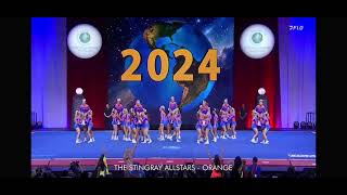 Stingray Allstars Orange 🍊 Semis Cheer Worlds 2024 [upl. by Hgeilhsa]