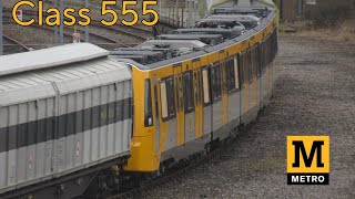 NEW Tyne amp Wear Metro class 555 003 arriving into the North East passing Durham [upl. by Alih]