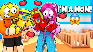 Adopting Baby Sunny and Melon in Roblox Adopt Me [upl. by Arimlede]