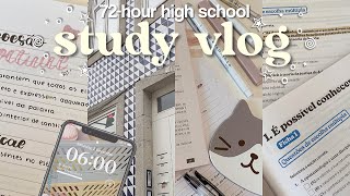 72hour high school study vlog 📓🔗 [upl. by Introc697]