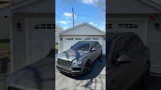 DESTROYED paint on Bentley Bentayga gets fixed with AMAZING Satin Dark Gray WRAP 🔥 bentley wrap [upl. by Geirk]