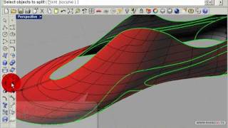 Sports shoe modeled in Rhino 40  Part 1 English [upl. by Alliuqahs825]