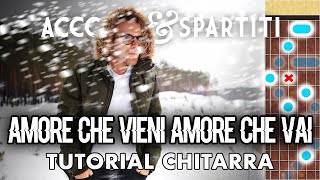 AMORE CHE VIENI AMORE CHE VAI Tutorial Chitarra  Fabrizio De Andrè [upl. by Irama923]