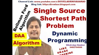 Single Source Shortest Path Problem Algorithm  Dynamic Programming  Bellman Ford Algorithm [upl. by Ajidahk624]