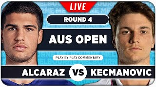 ALCARAZ vs KECMANOVIC • Australian Open 2024 R4 • LIVE Tennis PlaybyPlay Stream [upl. by Annahvas]