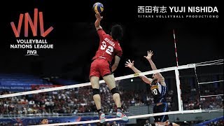 Monster of the Vertical Jump  Yuji Nishida 西田有志  VNL 2018 ᴴᴰ [upl. by Dewie]