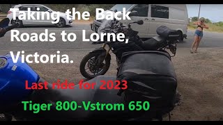 Last Ride for 2023 New Years Eve vstrom650 tiger800 offroad adventure greatoceanroad gopro [upl. by Hamburger]