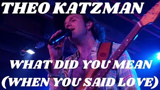 THEO KATZMAN LIVE 2023  WHAT DID YOU MEAN WHEN YOU SAID LOVE [upl. by Stacia946]