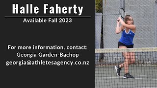 Halle Faherty Fall 2023 US College Tennis Prospect [upl. by Obocaj]