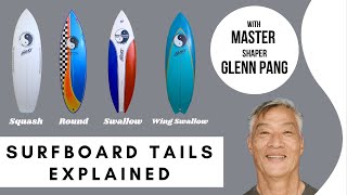 SURFBOARD DESIGN FOR BEGINNERS  UNDERSTANDING SURFBOARD TAILS [upl. by Qahsi]