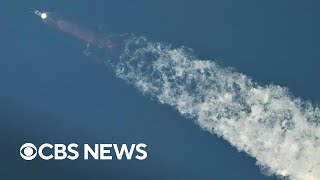 SpaceX launches Super HeavyStarships sixth test flight  CBS News [upl. by Ecenaj]