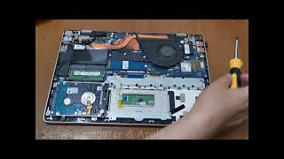 HP Pavilion TPNC131 Bongkar Pasang disassembly Battery SSD RAM Ganti HDD replacement [upl. by Alliuqet]