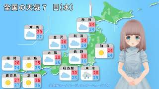 2024年8月7日のAI天気予報【気象予報士みどりちゃん】 [upl. by Saoj]