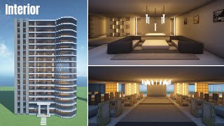 Minecraft tutorial part 2 How to build modern interior for modern hotel 5 [upl. by Fridell]