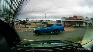 Roundabout Tasmania  must be blind not to see the blue tradie vehicle [upl. by Kelcie]